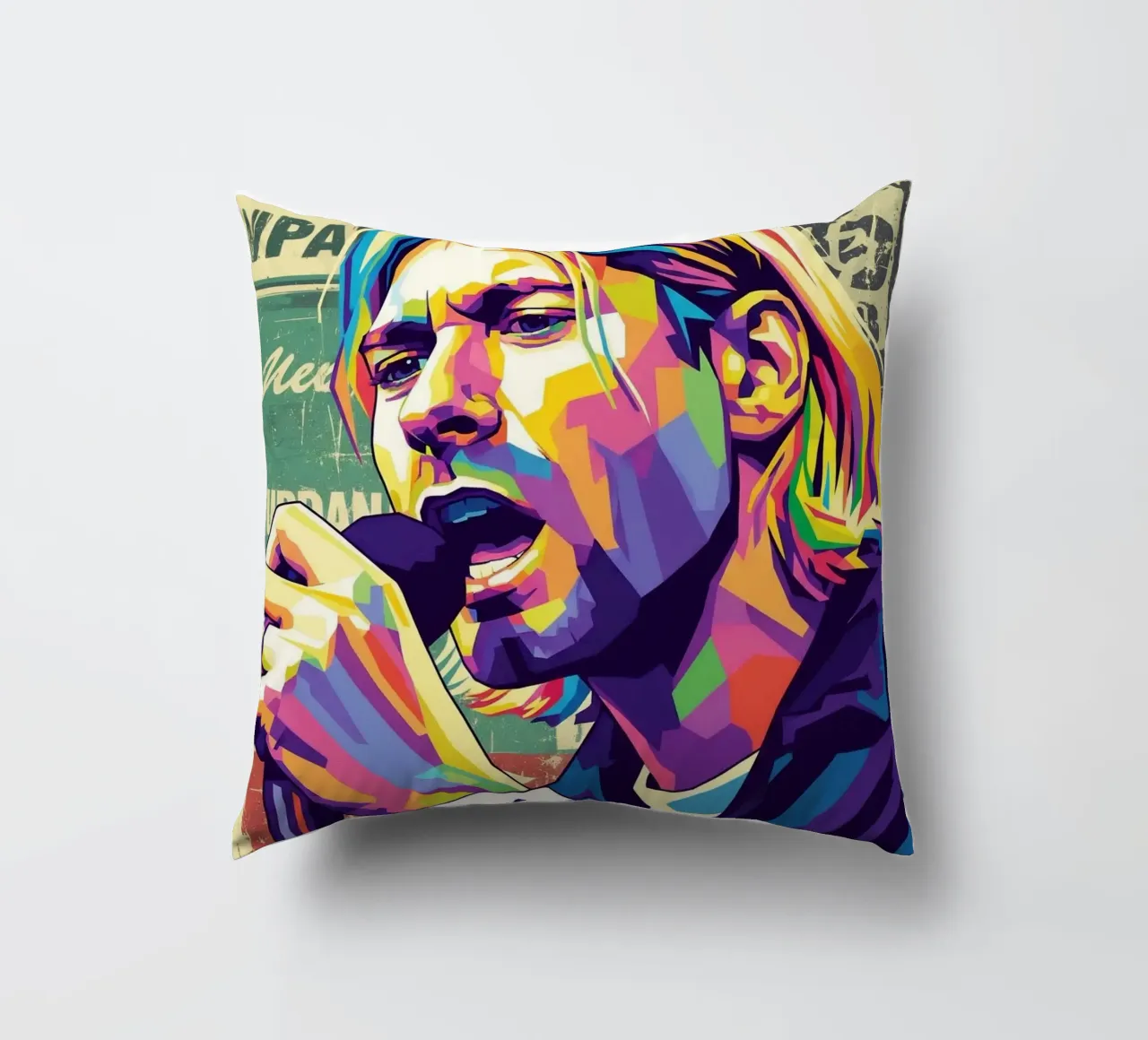 Kurt Cobain pop art cuscino da Hantamrata