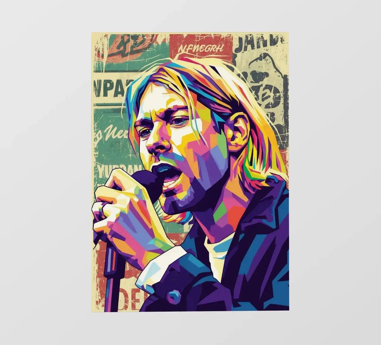Kurt Cobain pop art pellicola backlit da Hantamrata