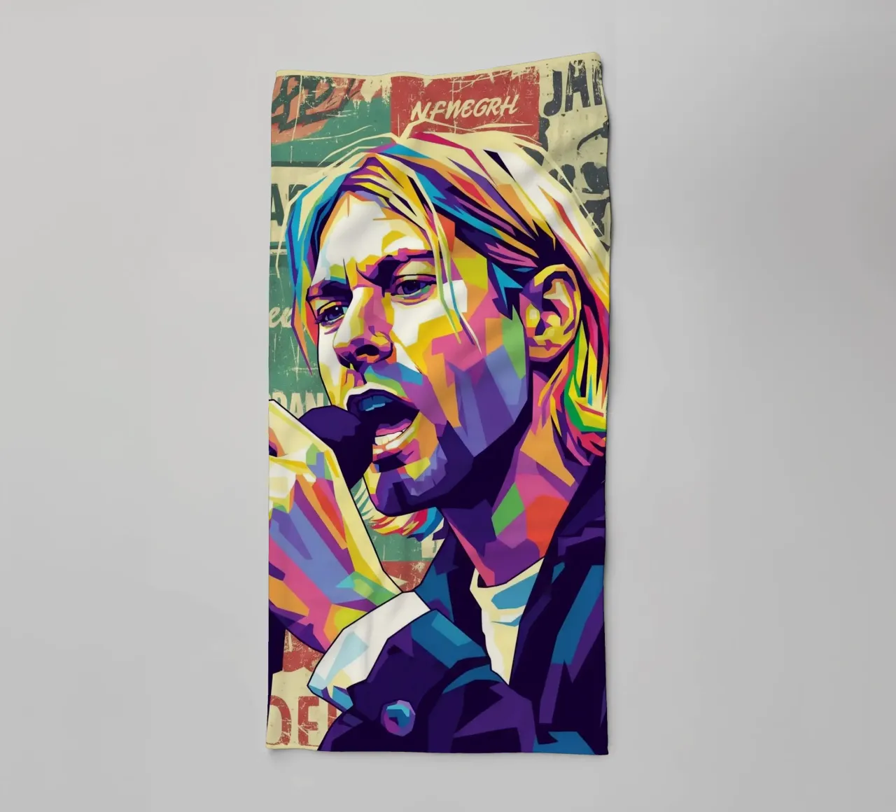 Kurt Cobain pop art asciugamano da bagno da Hantamrata