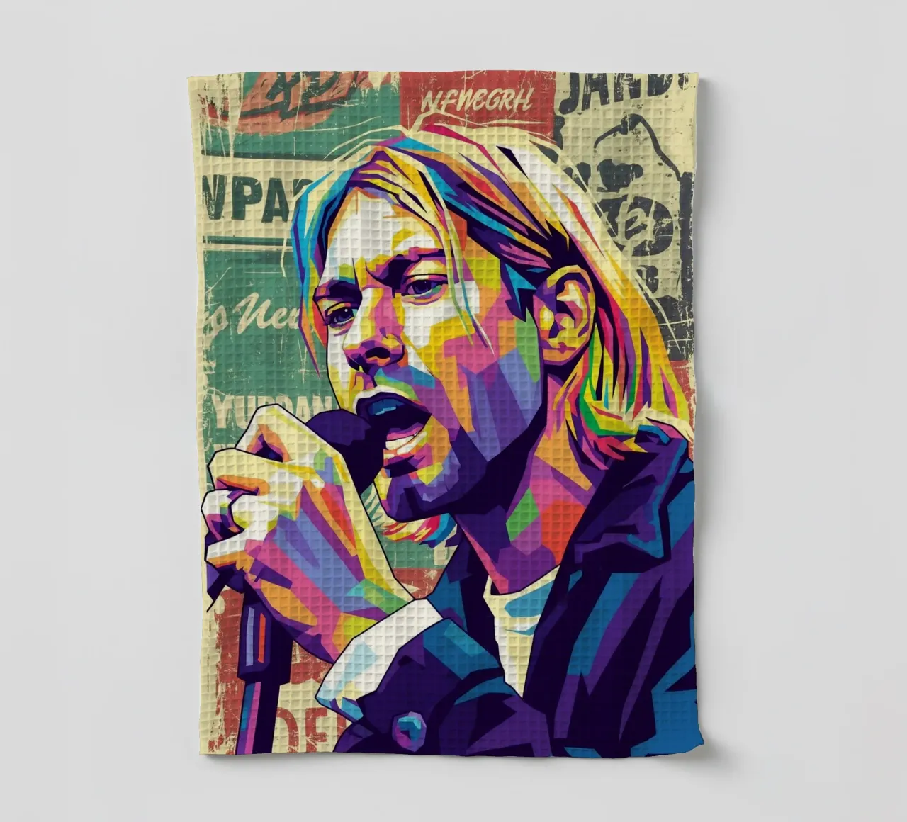 Kurt Cobain pop art canovaccio da cucina da Hantamrata