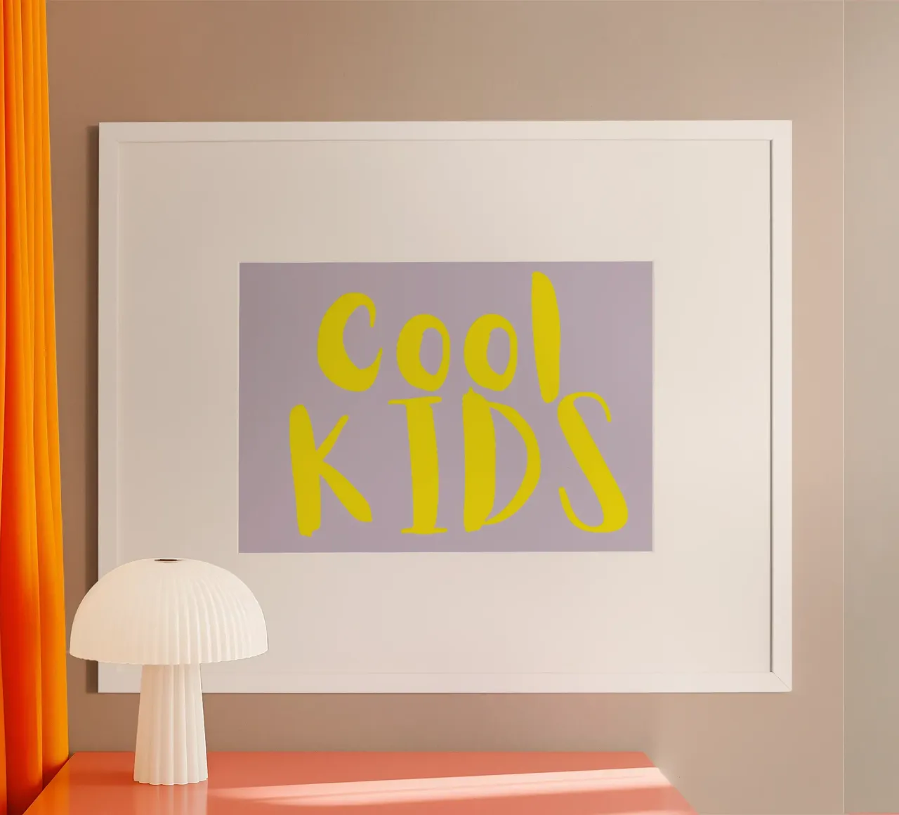 Cool Kids poster con telaio in alluminio da PurePeachStudio