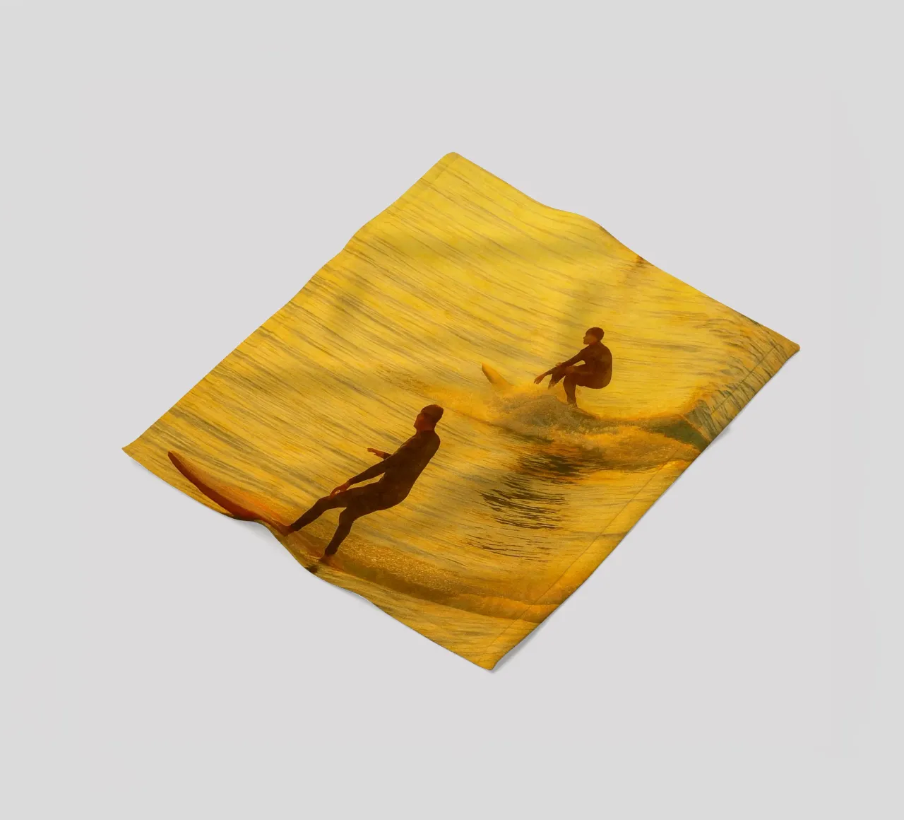 Surfen Retro-Gemälde Fleecedecke von lottuz