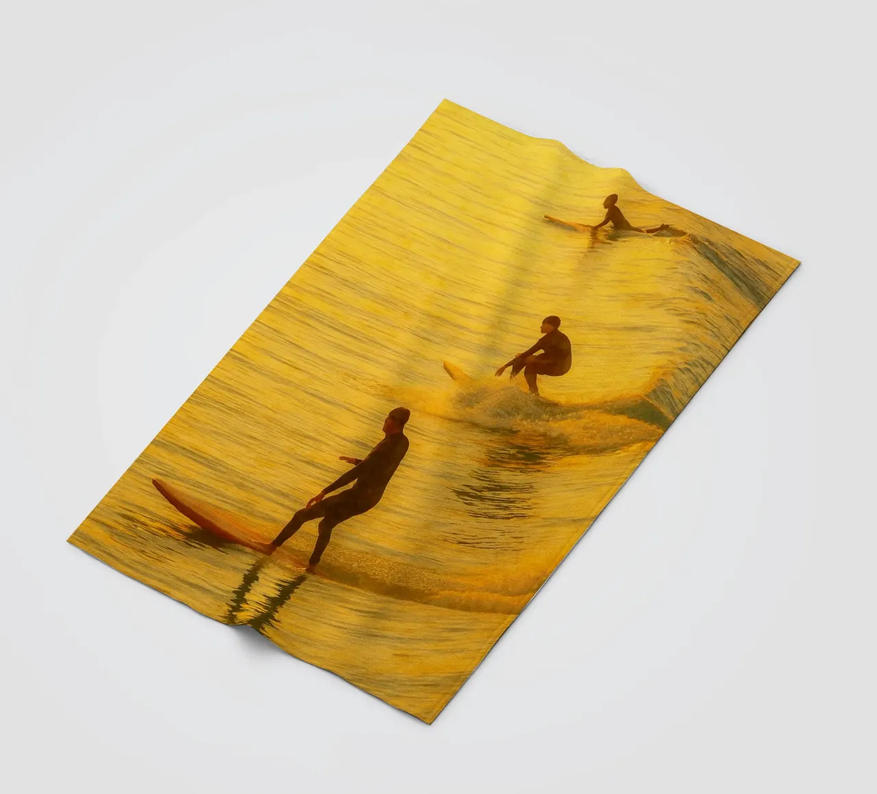 Surfen Retro-Gemälde Fleecedecke von lottuz