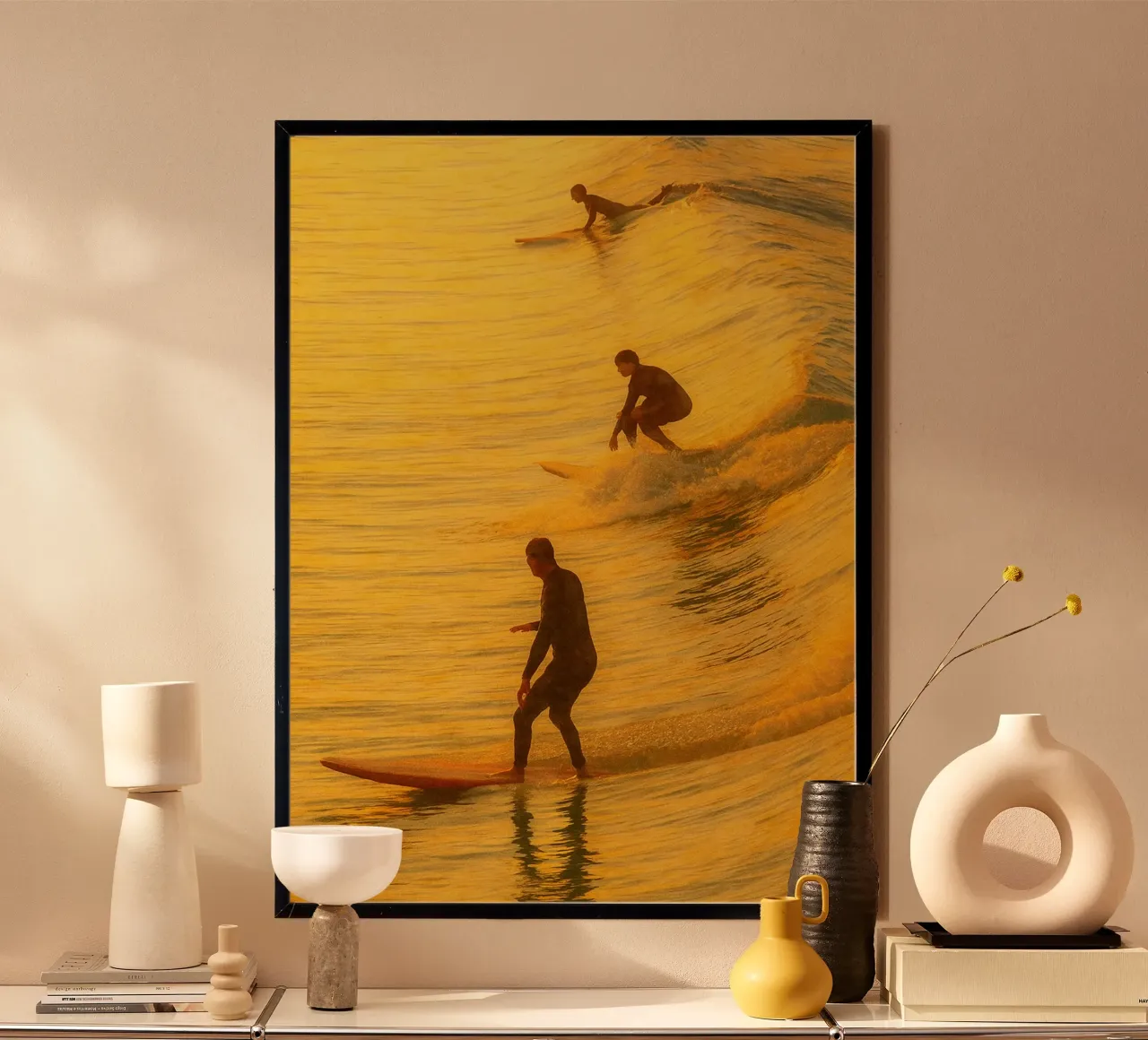 Surfen Retro-Gemälde Hahnemühle von lottuz