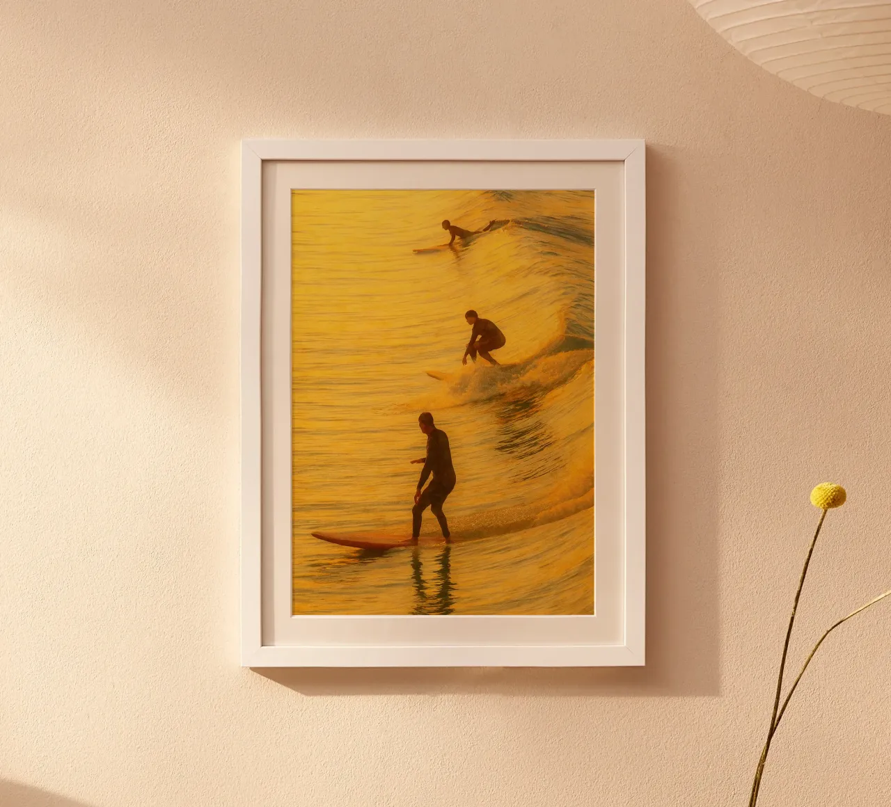 Surfen Retro-Gemälde Hahnemühle von lottuz