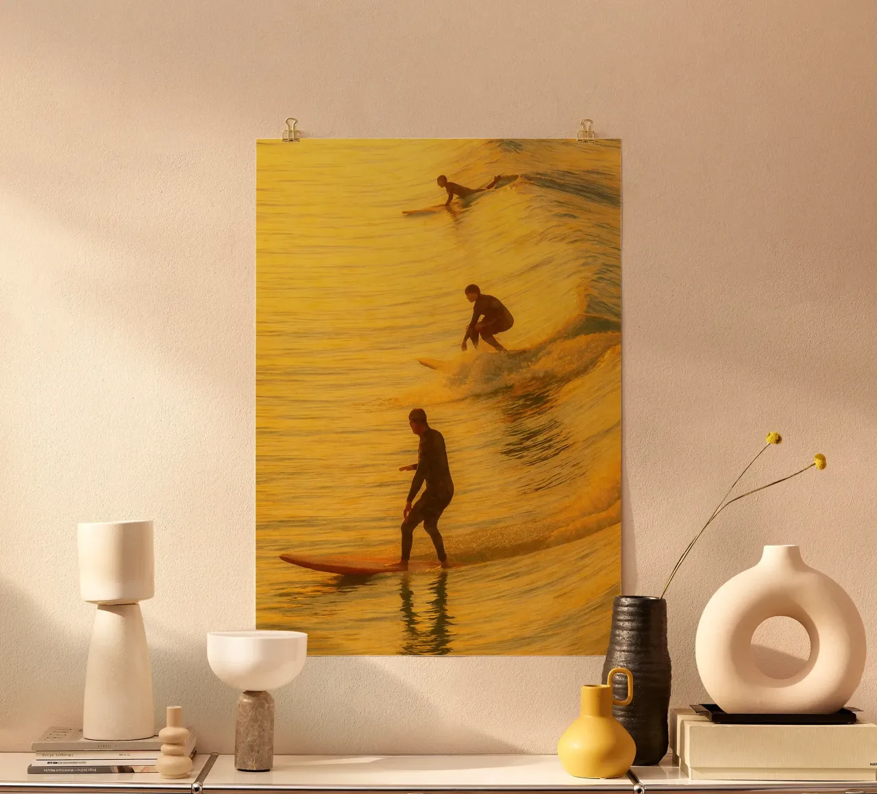 Surfen Retro-Gemälde Hahnemühle von lottuz