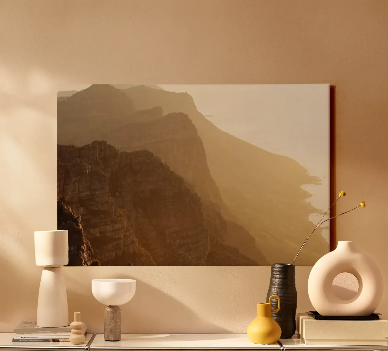 Tafelbergen, Zuid-Afrika canvas van fotokunst