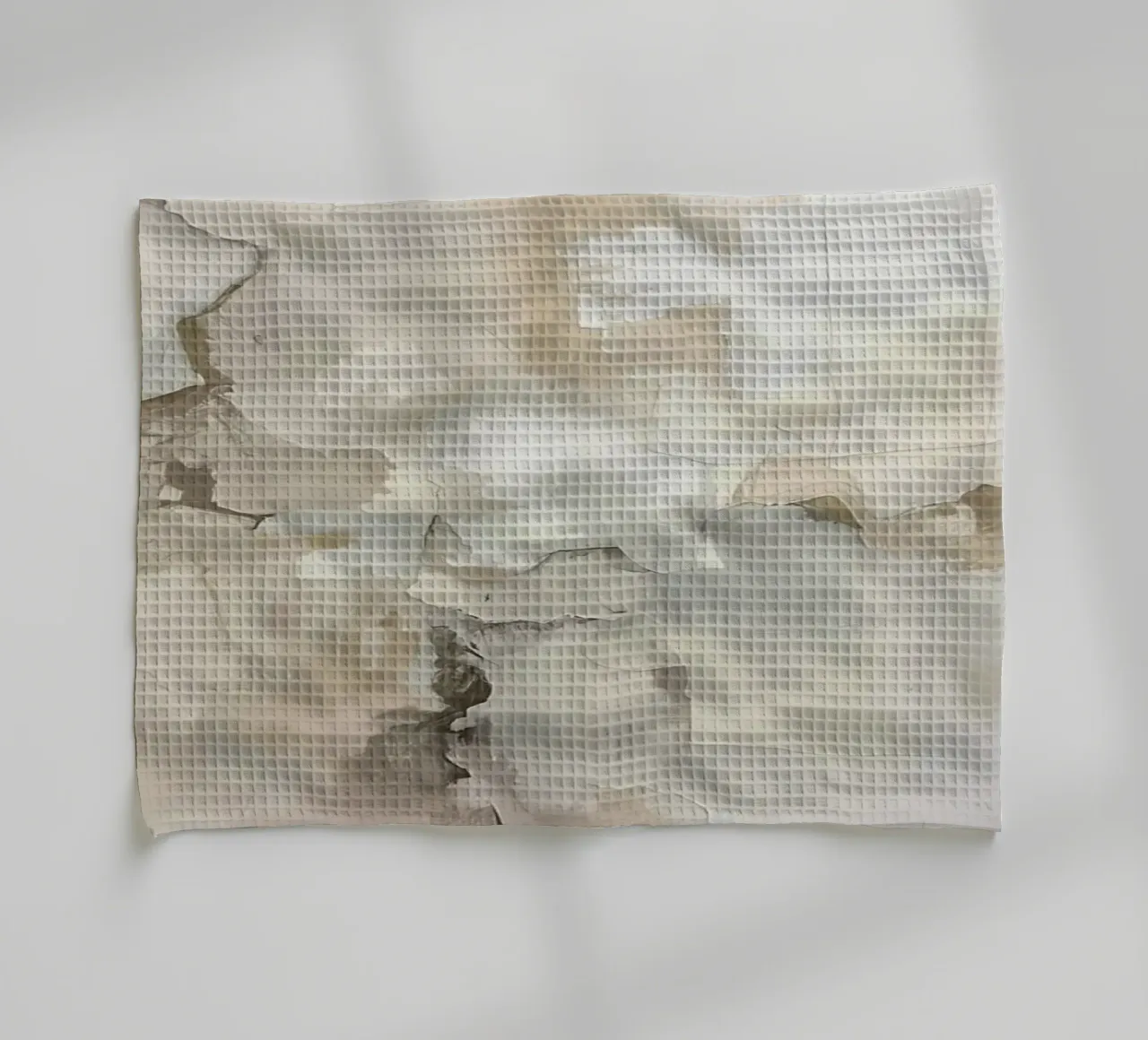 Peinture abstraite texturée dans des tons neutres torchon de DesignDoodle