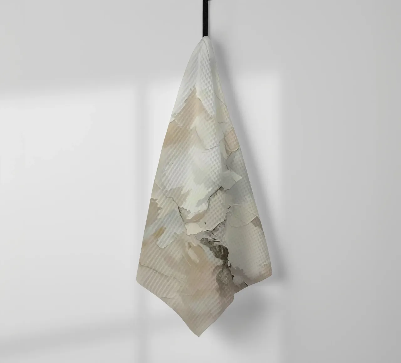 Peinture abstraite texturée dans des tons neutres torchon de DesignDoodle