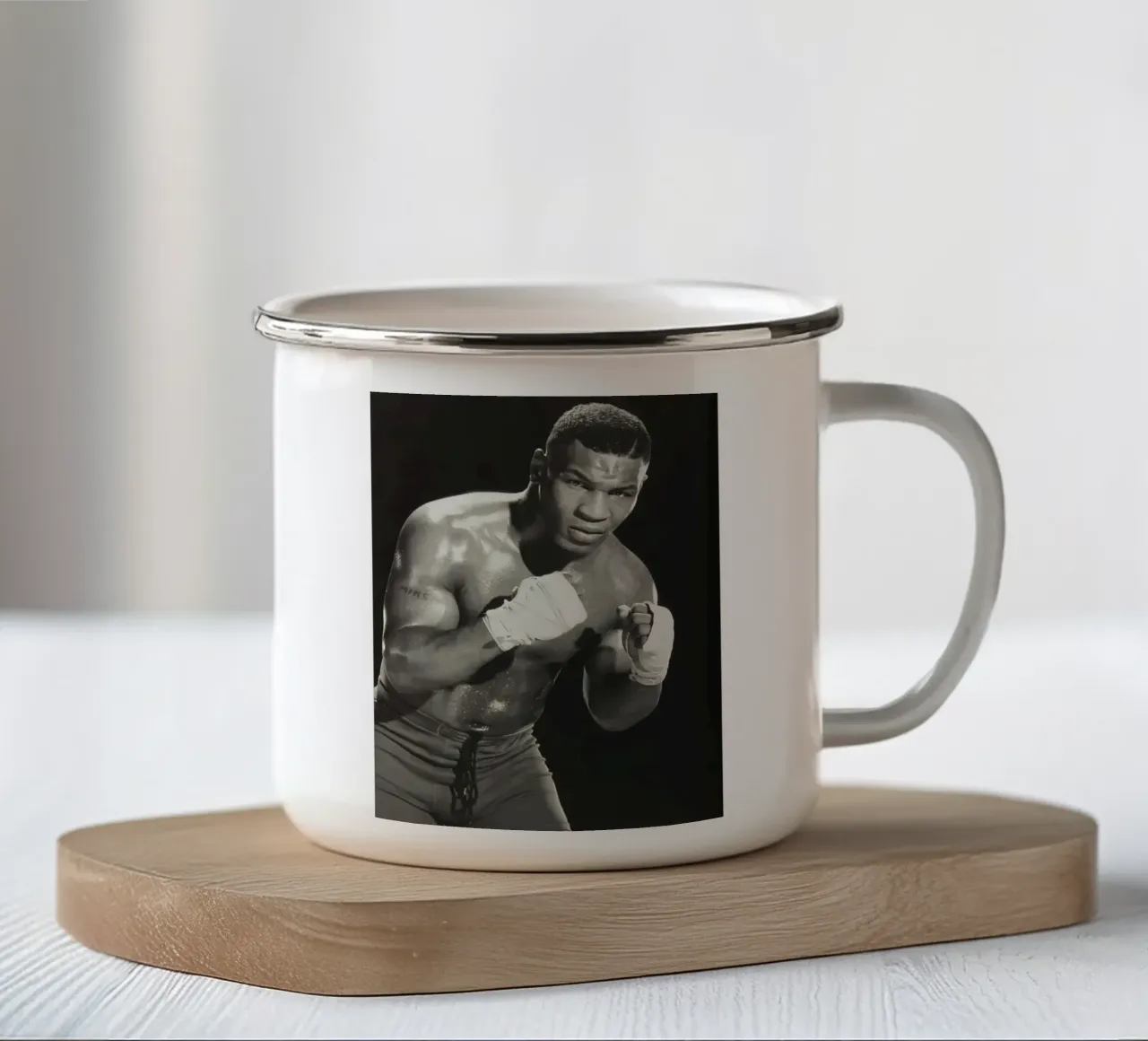 Il punk del potere di Iron Mike Mike Tyson tazza in smalto da leandoskirelieve