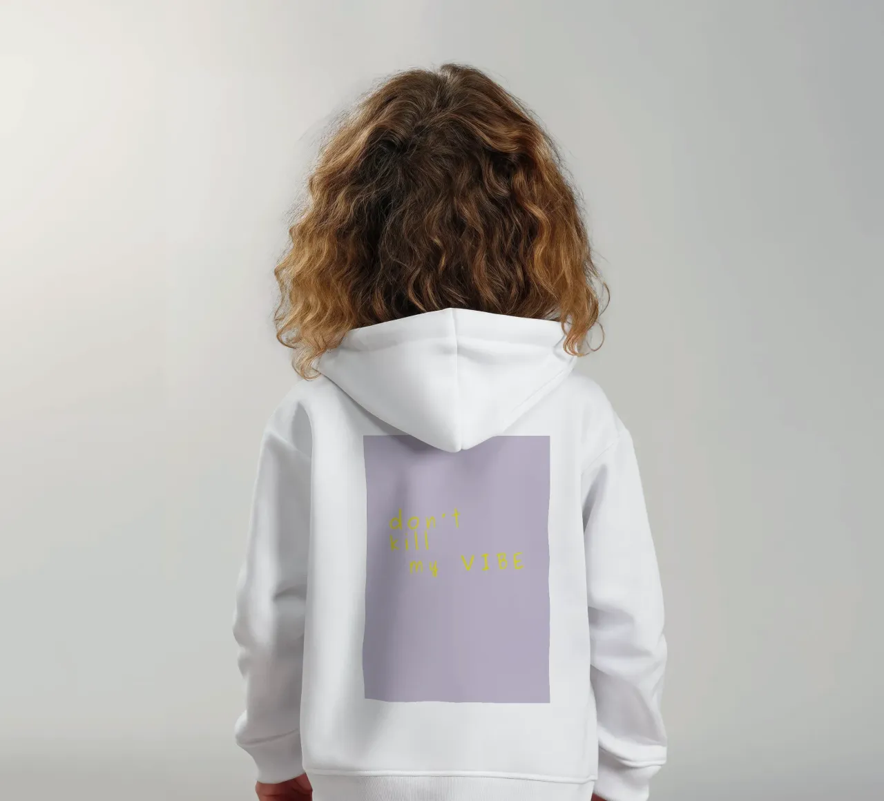 Don't kill my vibe felpa bambino con cappuccio da PurePeachStudio