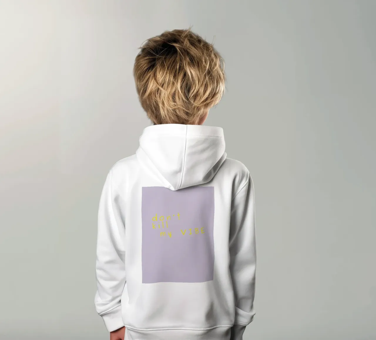 Don't kill my vibe felpa bambino con cappuccio da PurePeachStudio