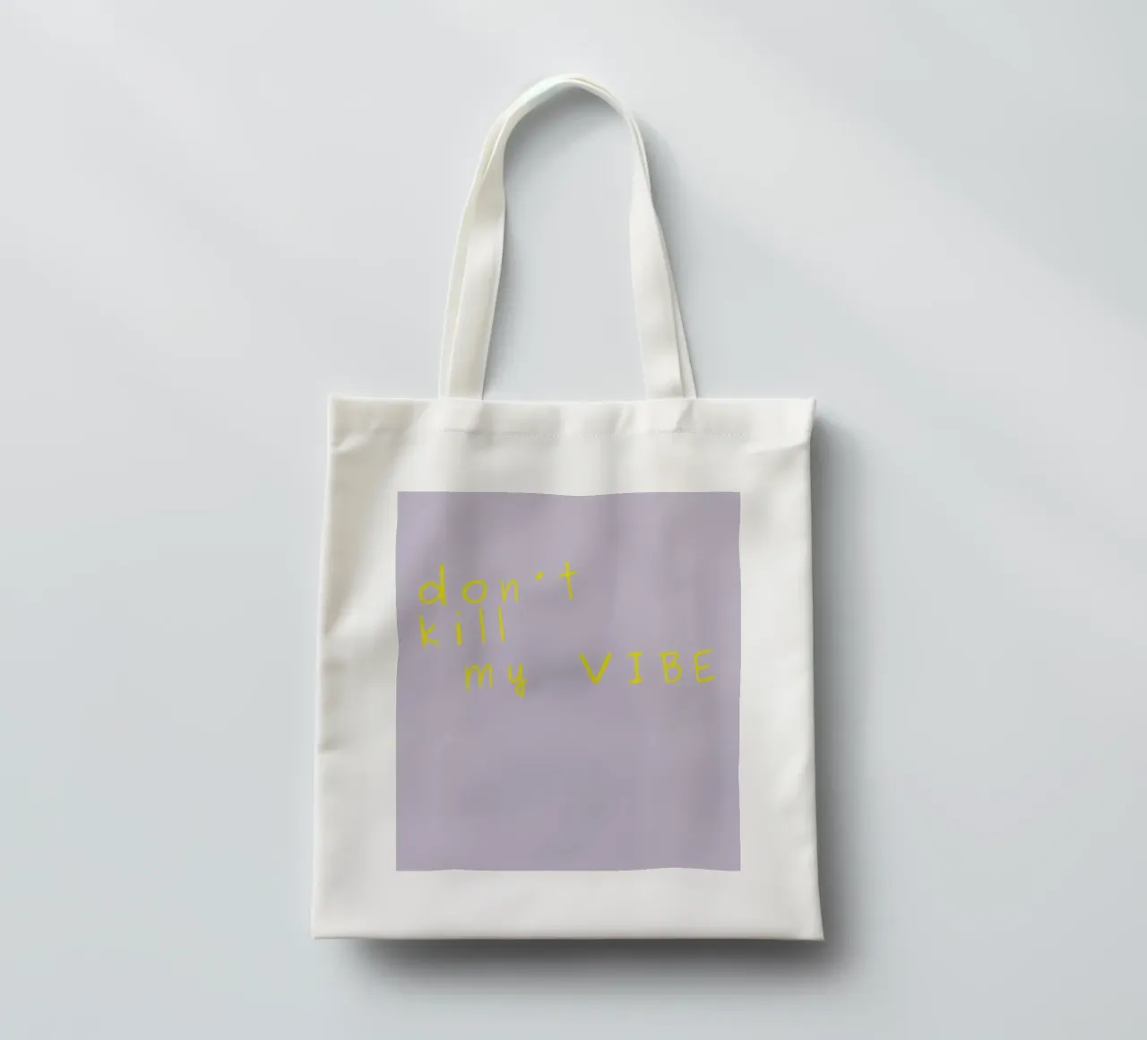 Don't kill my vibe borsa in juta da PurePeachStudio