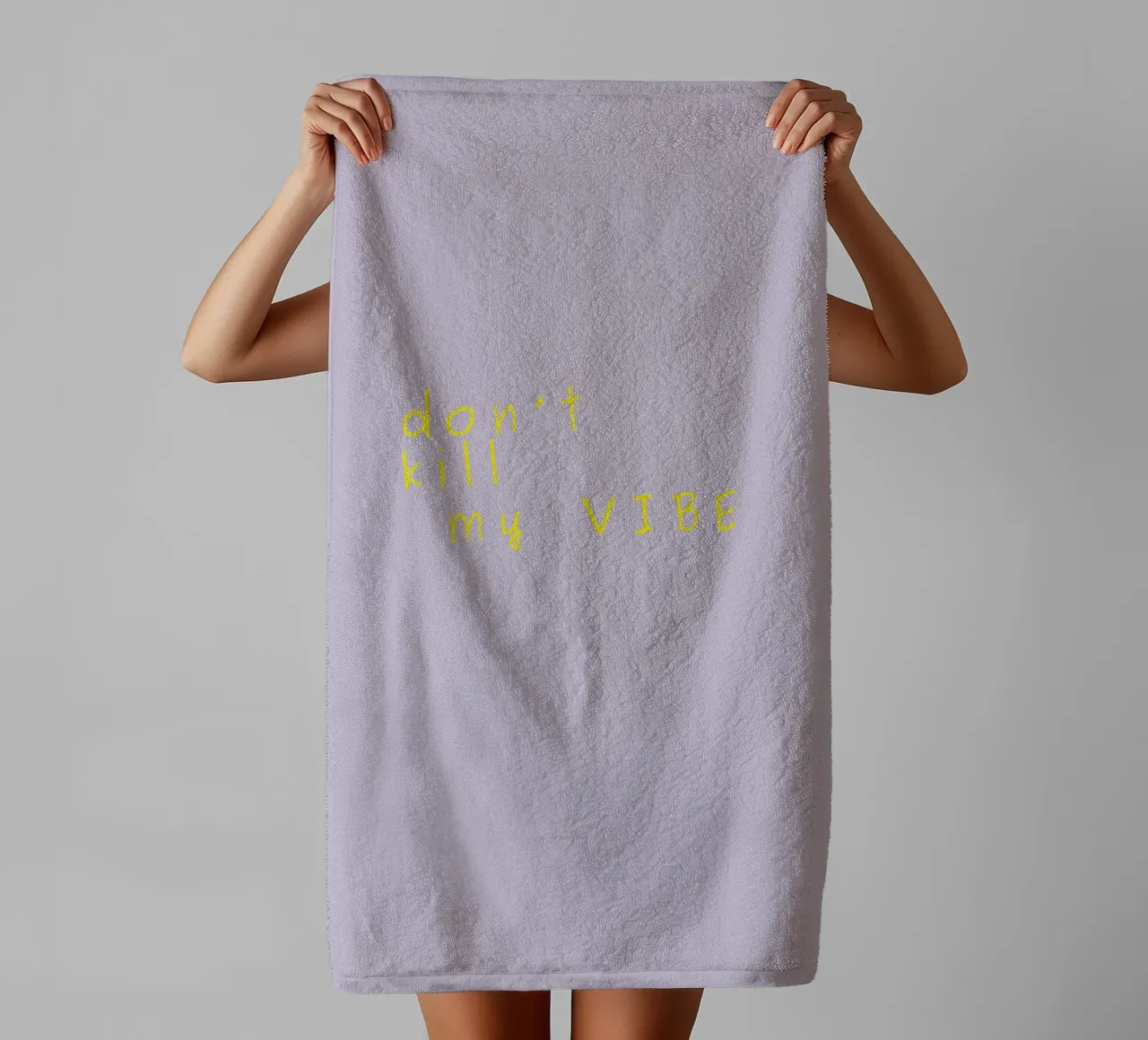 Don't kill my vibe asciugamano da bagno da PurePeachStudio