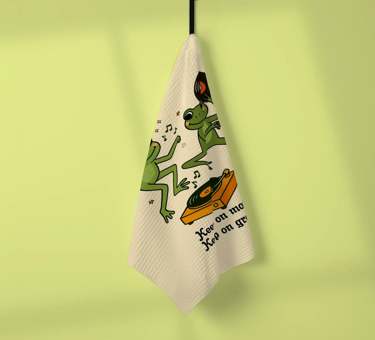 Continuate a muovervi, continuate a muovervi...". canovaccio da cucina da Taika Tori Art