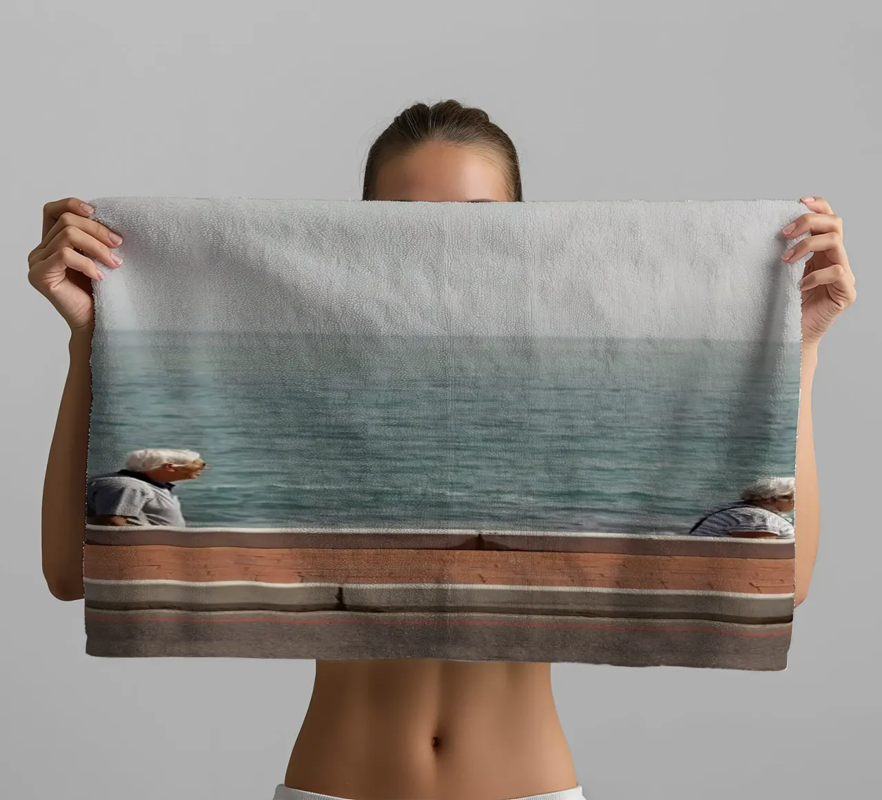 zee, zuid-afrika badhanddoek van fotokunst