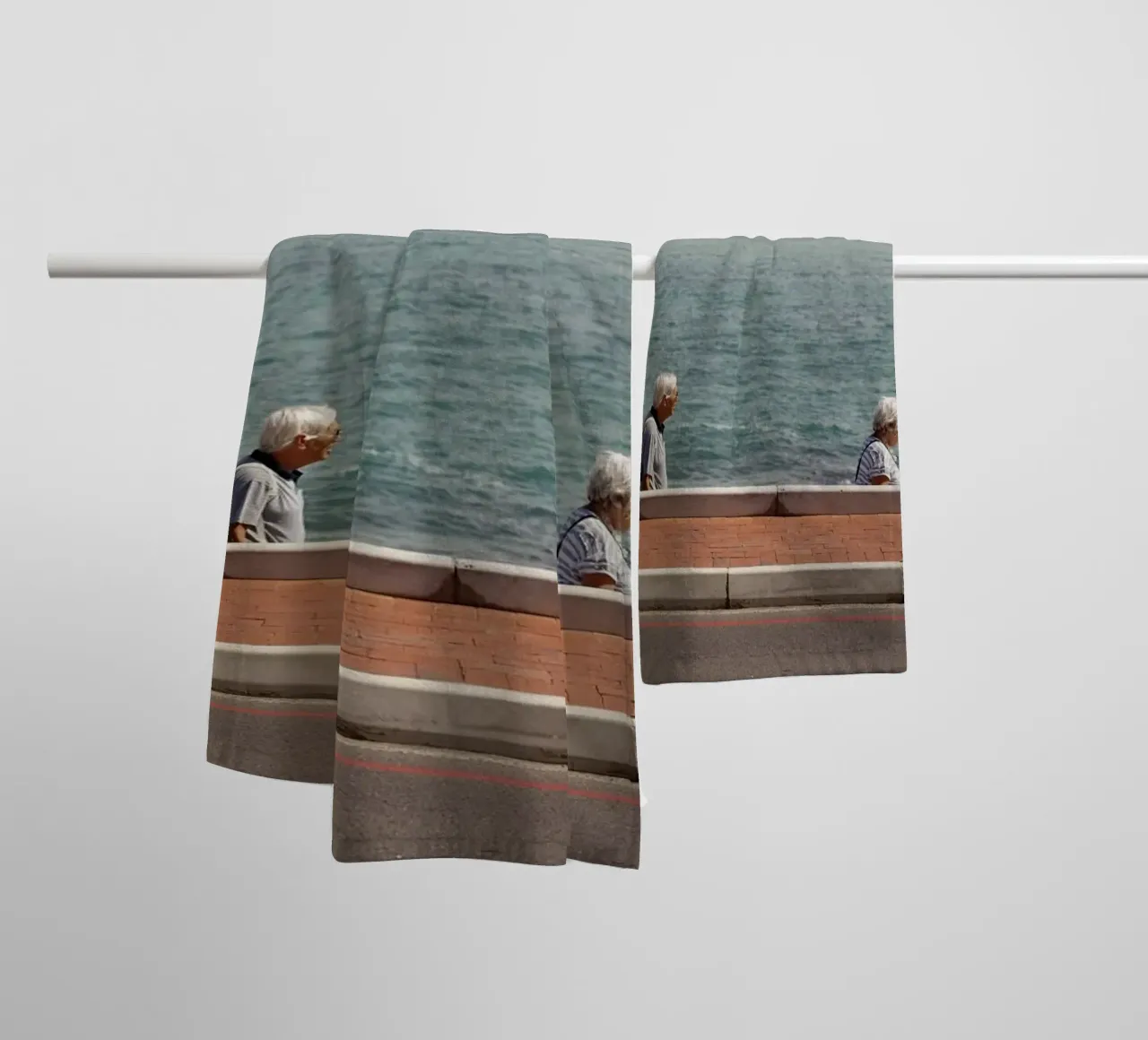 zee, zuid-afrika badhanddoek van fotokunst