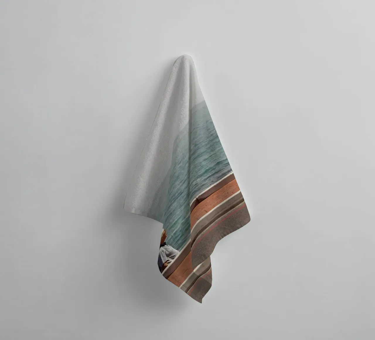 zee, zuid-afrika badhanddoek van fotokunst
