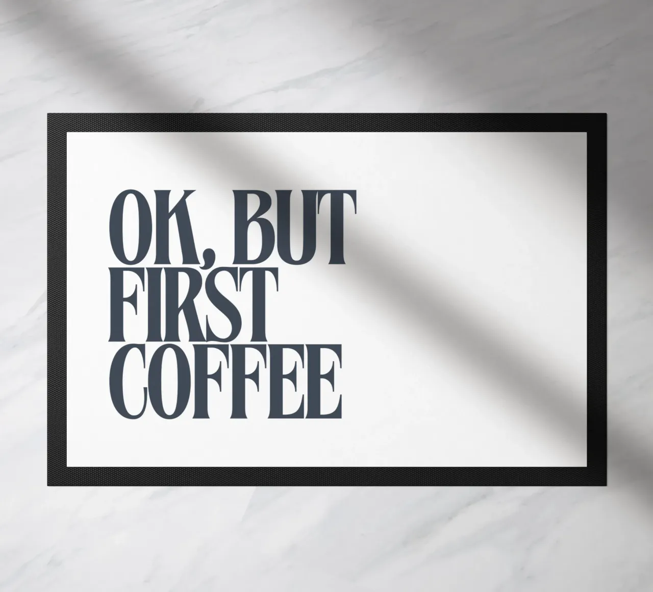 OK, BUT FIRST COFFEE zerbino da PurePeachStudio
