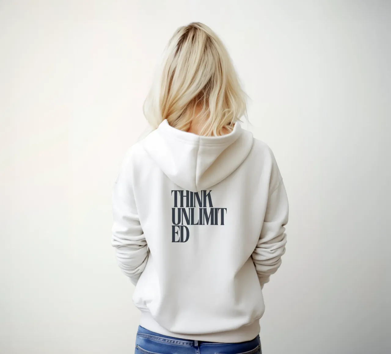 Think Unlimited felpa con cappuccio da PurePeachStudio