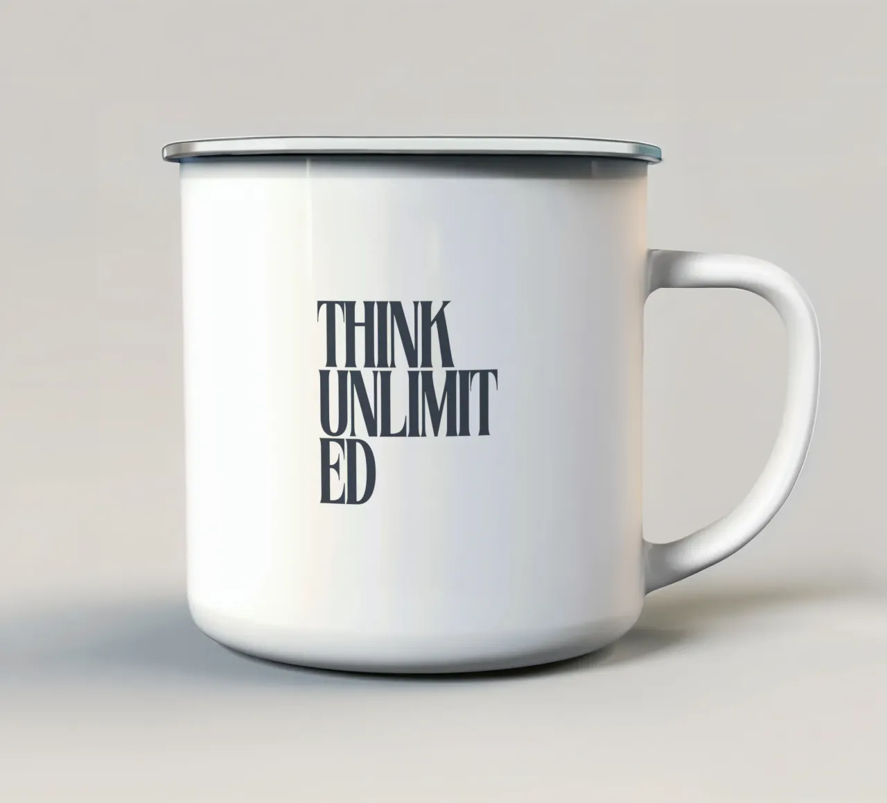 Think Unlimited tazza in smalto da PurePeachStudio
