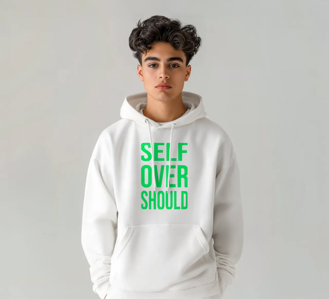OVER Series- bold letters, brave values (5 colors) felpa con cappuccio da OVER SERIES