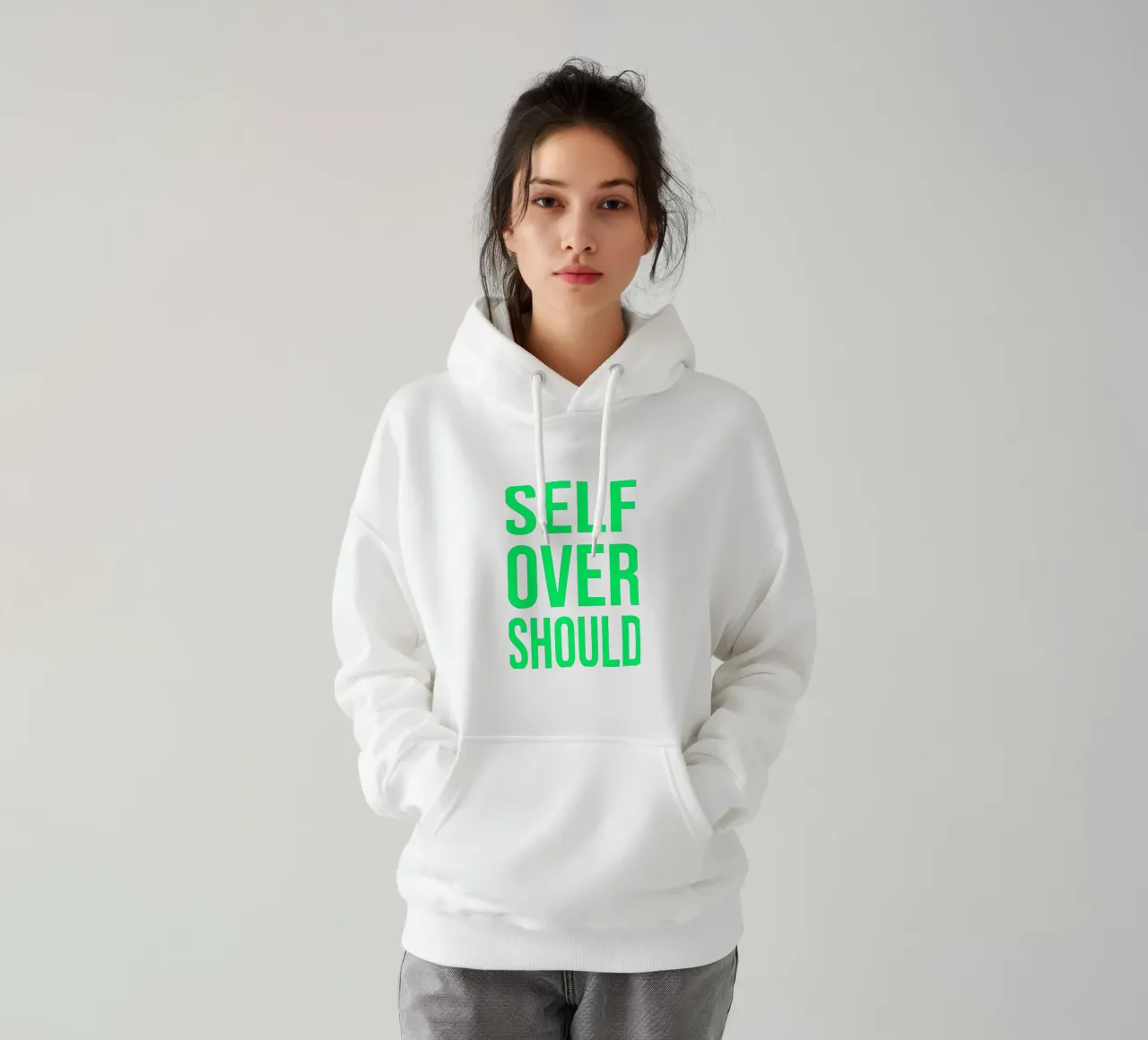 OVER Series- bold letters, brave values (5 colors) felpa con cappuccio da OVER SERIES