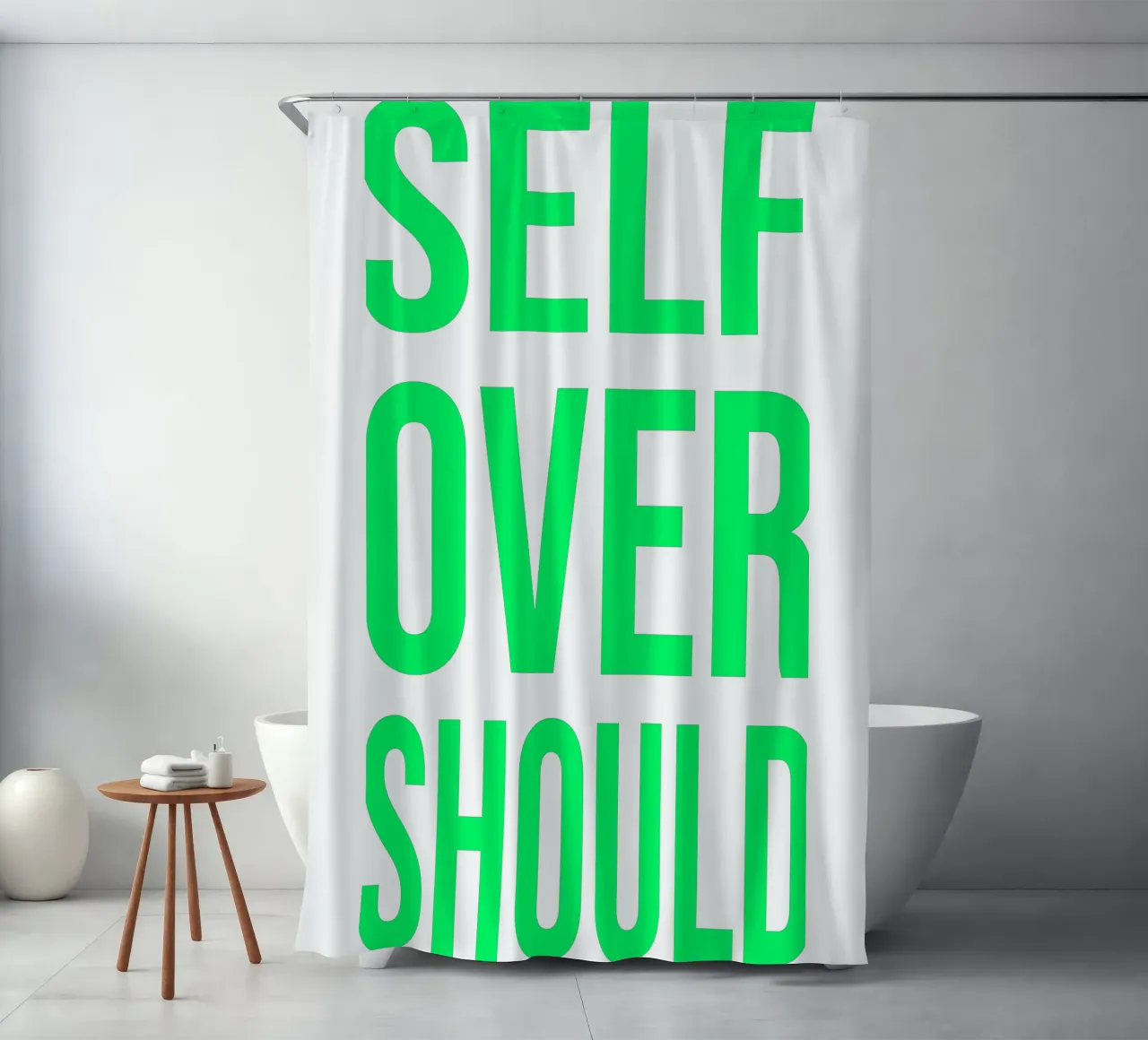 OVER Series- bold letters, brave values (5 colors) tenda da doccia da OVER SERIES