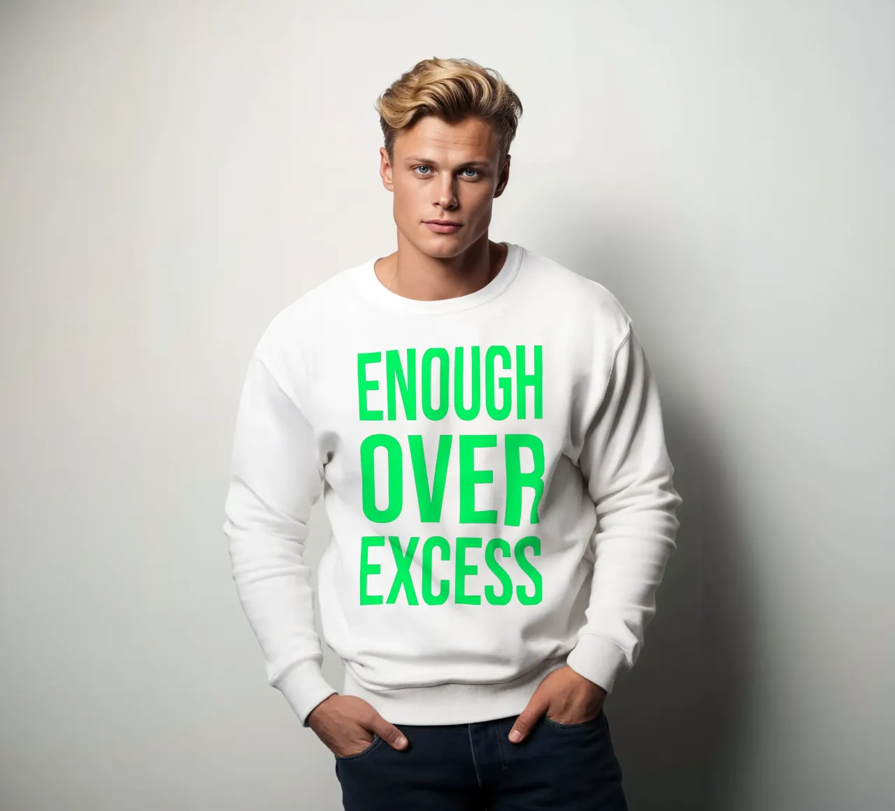 OVER Series- bold letters, brave values (5 colors) felpa da OVER SERIES