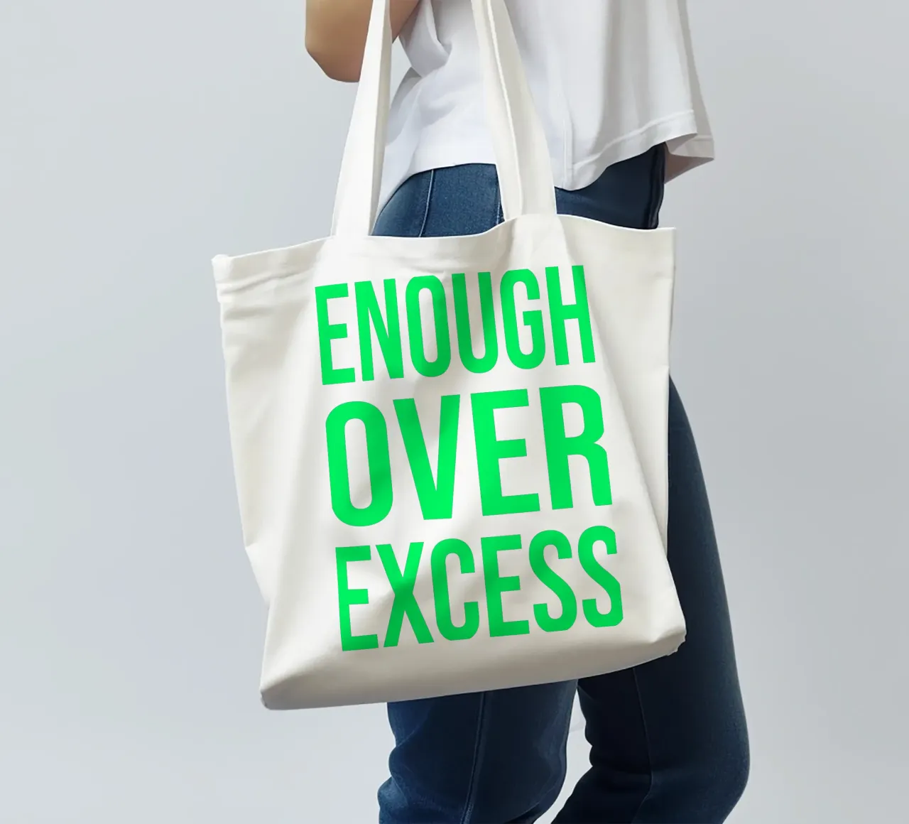 OVER Series- bold letters, brave values (5 colors) borsa in juta da OVER SERIES