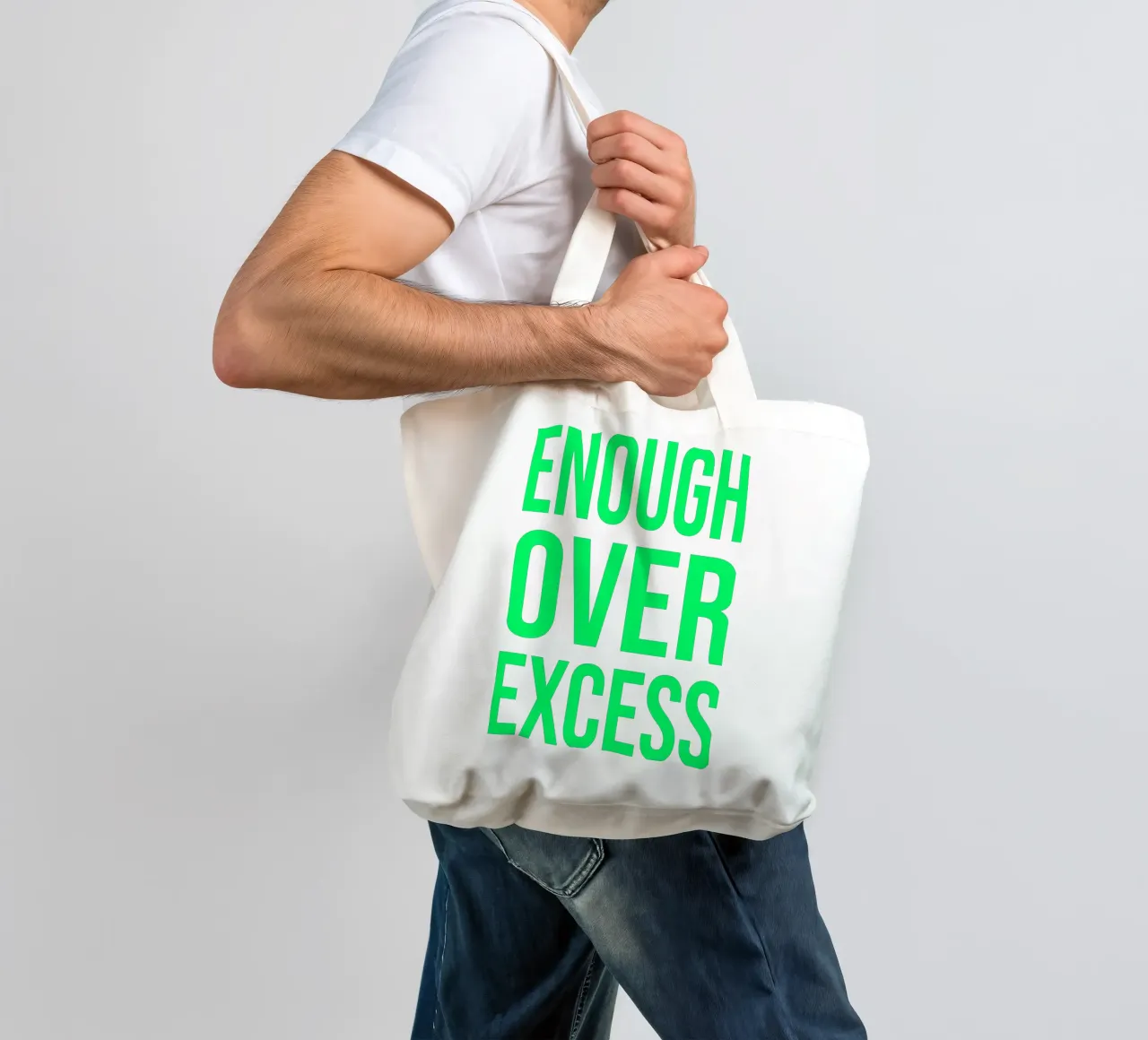 OVER Series- bold letters, brave values (5 colors) borsa in juta da OVER SERIES