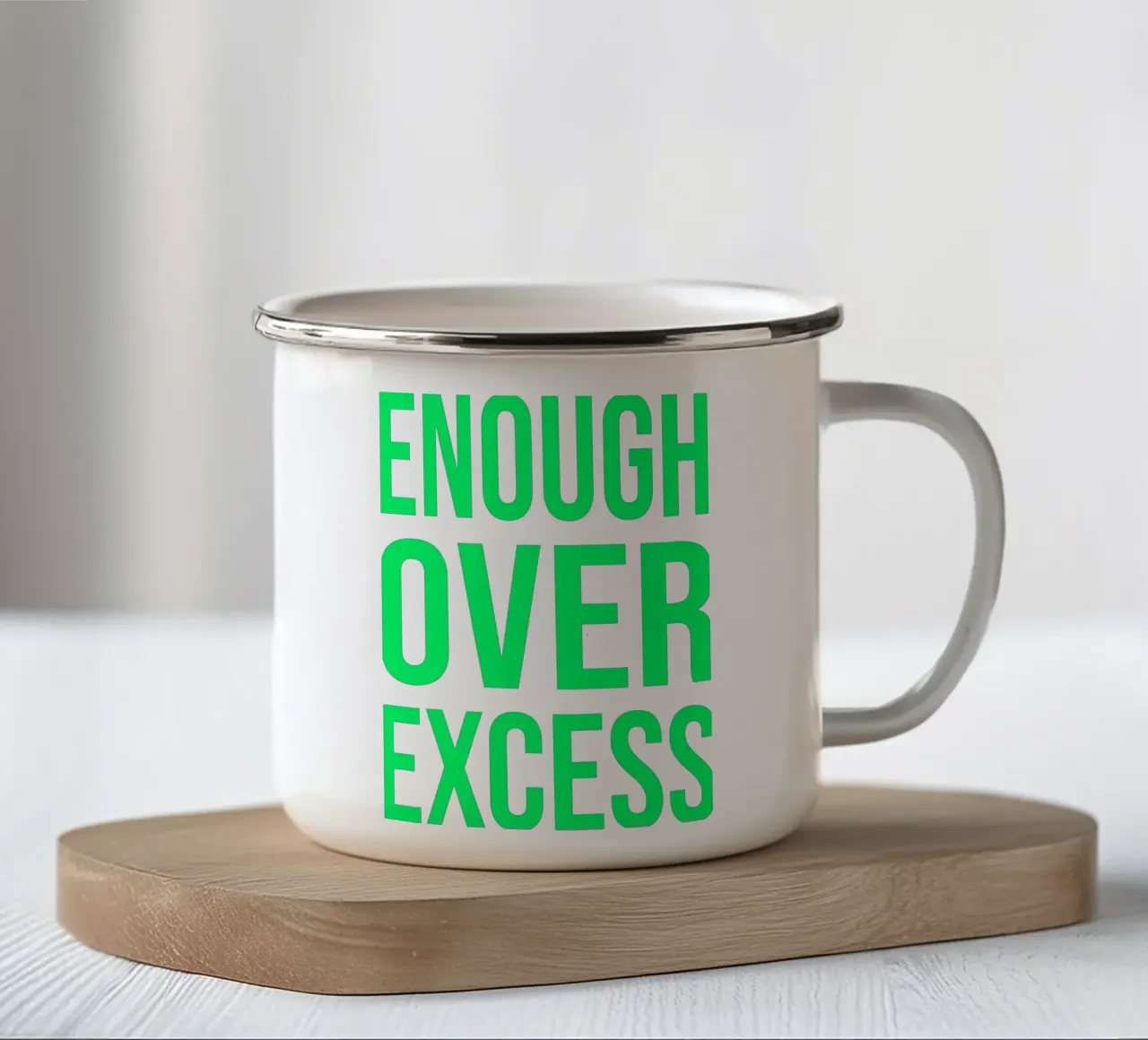 OVER Series- bold letters, brave values (5 colors) tazza in smalto da OVER SERIES