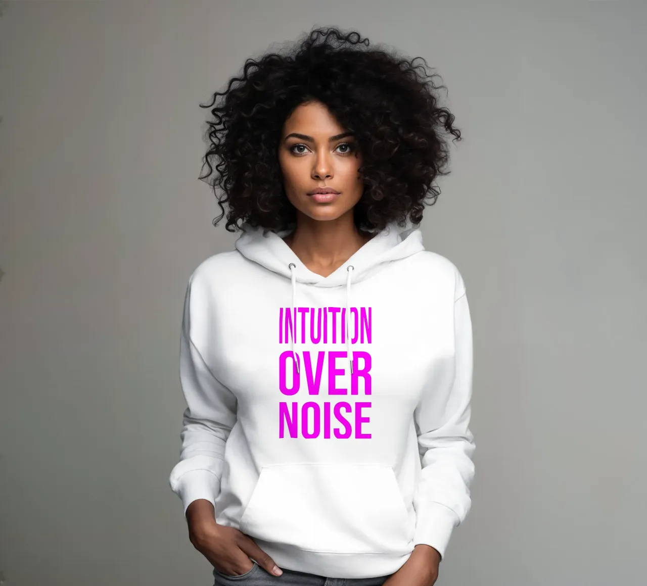 OVER Series- bold letters, brave values (5 colors) felpa con cappuccio da OVER SERIES