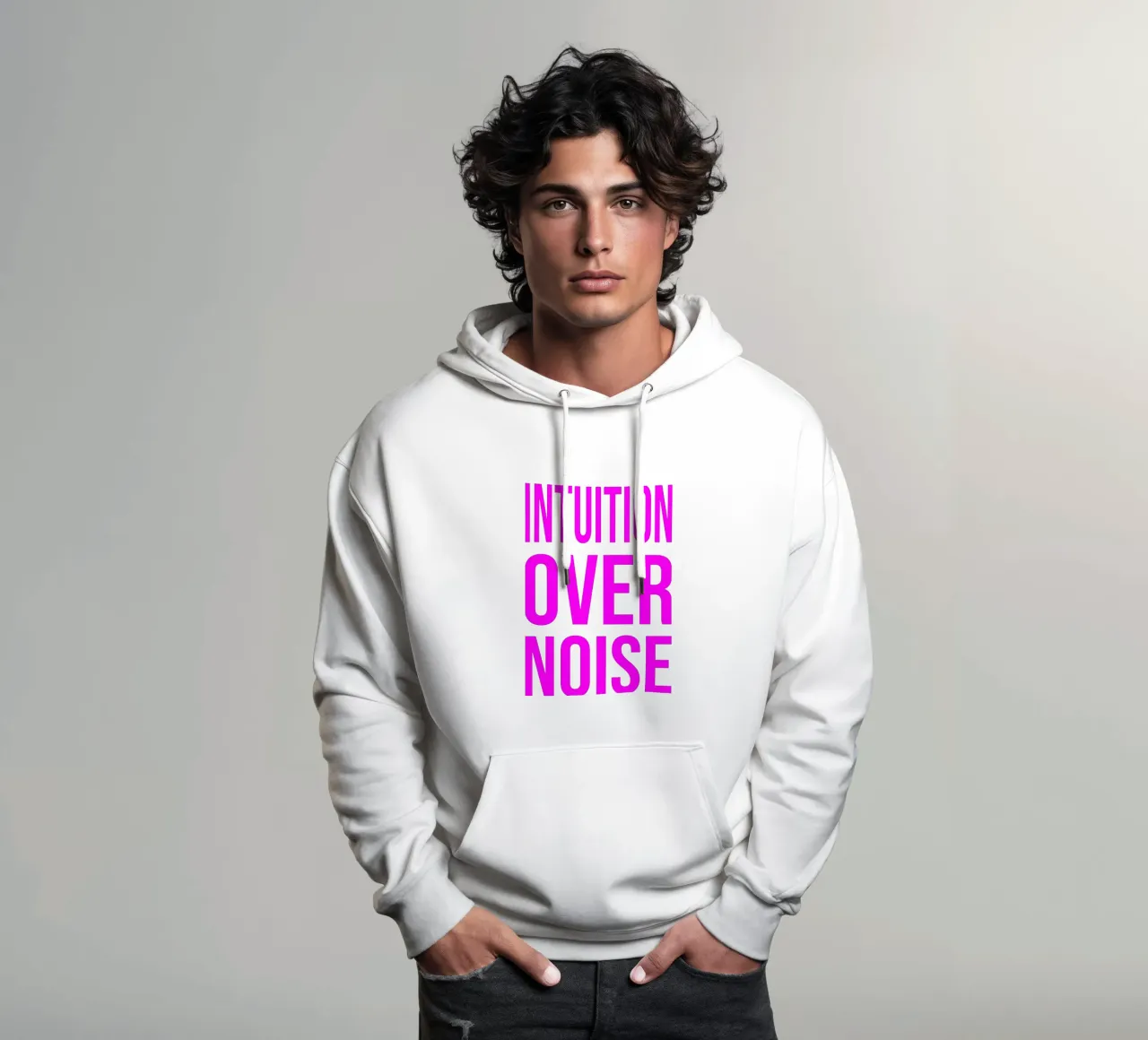 OVER Series- bold letters, brave values (5 colors) felpa con cappuccio da OVER SERIES