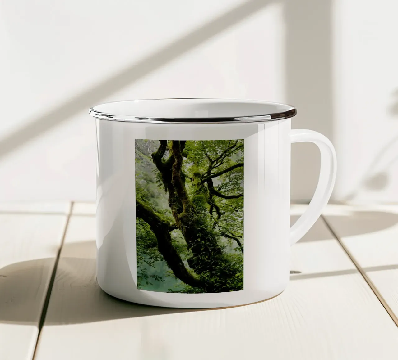 Albero sul Königssee tazza in smalto da Simon Koy