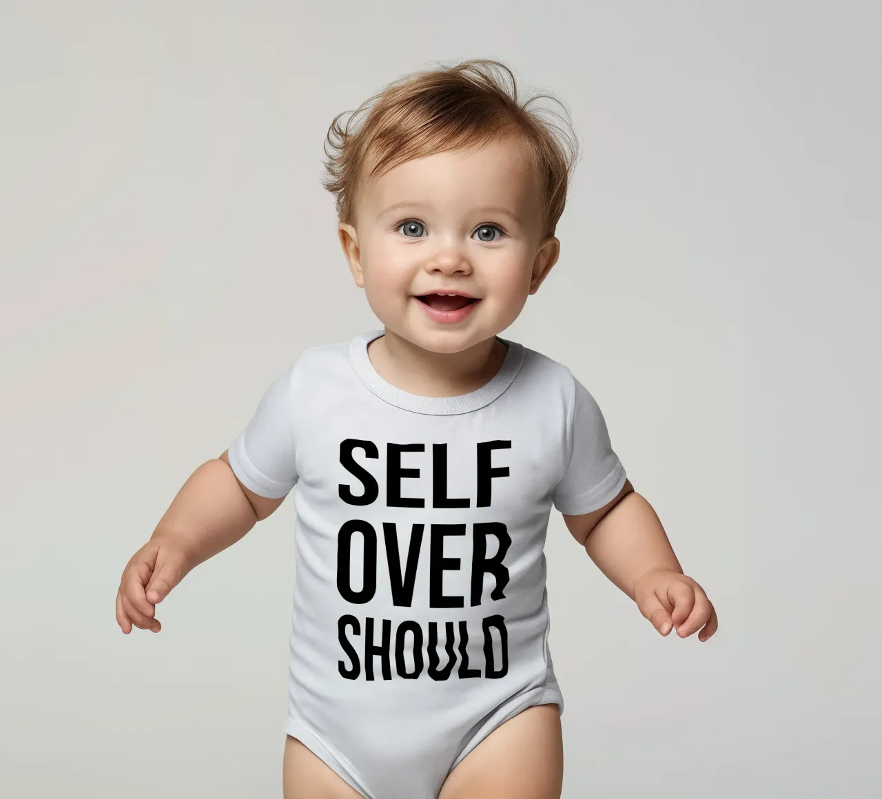 OVER Series- bold letters, brave values (5 colors) body neonato maniche corte da OVER SERIES