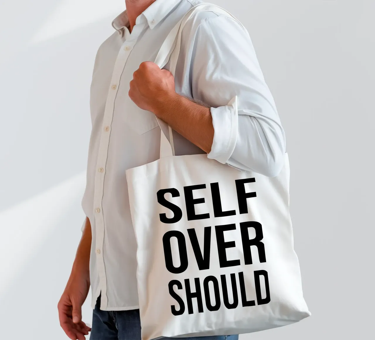 OVER Series- bold letters, brave values (5 colors) borsa in juta da OVER SERIES