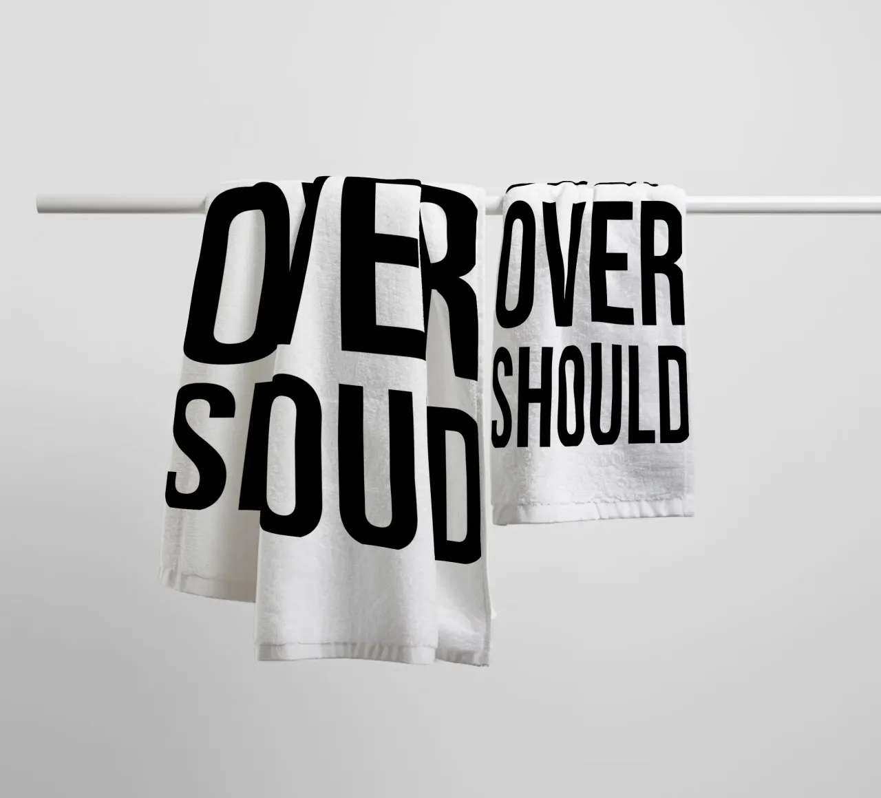 OVER Series- bold letters, brave values (5 colors) asciugamano da bagno da OVER SERIES