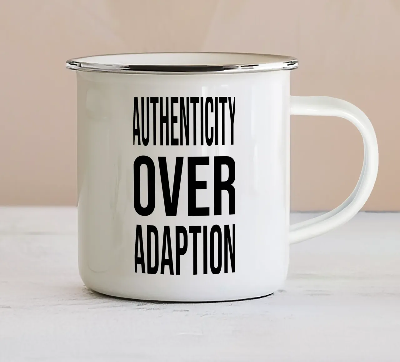 OVER Series- bold letters, brave values (5 colors) tazza in smalto da OVER SERIES