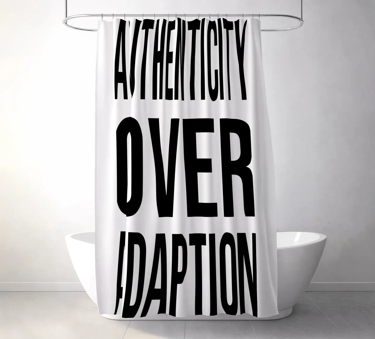 OVER Series- bold letters, brave values (5 colors) tenda da doccia da OVER SERIES