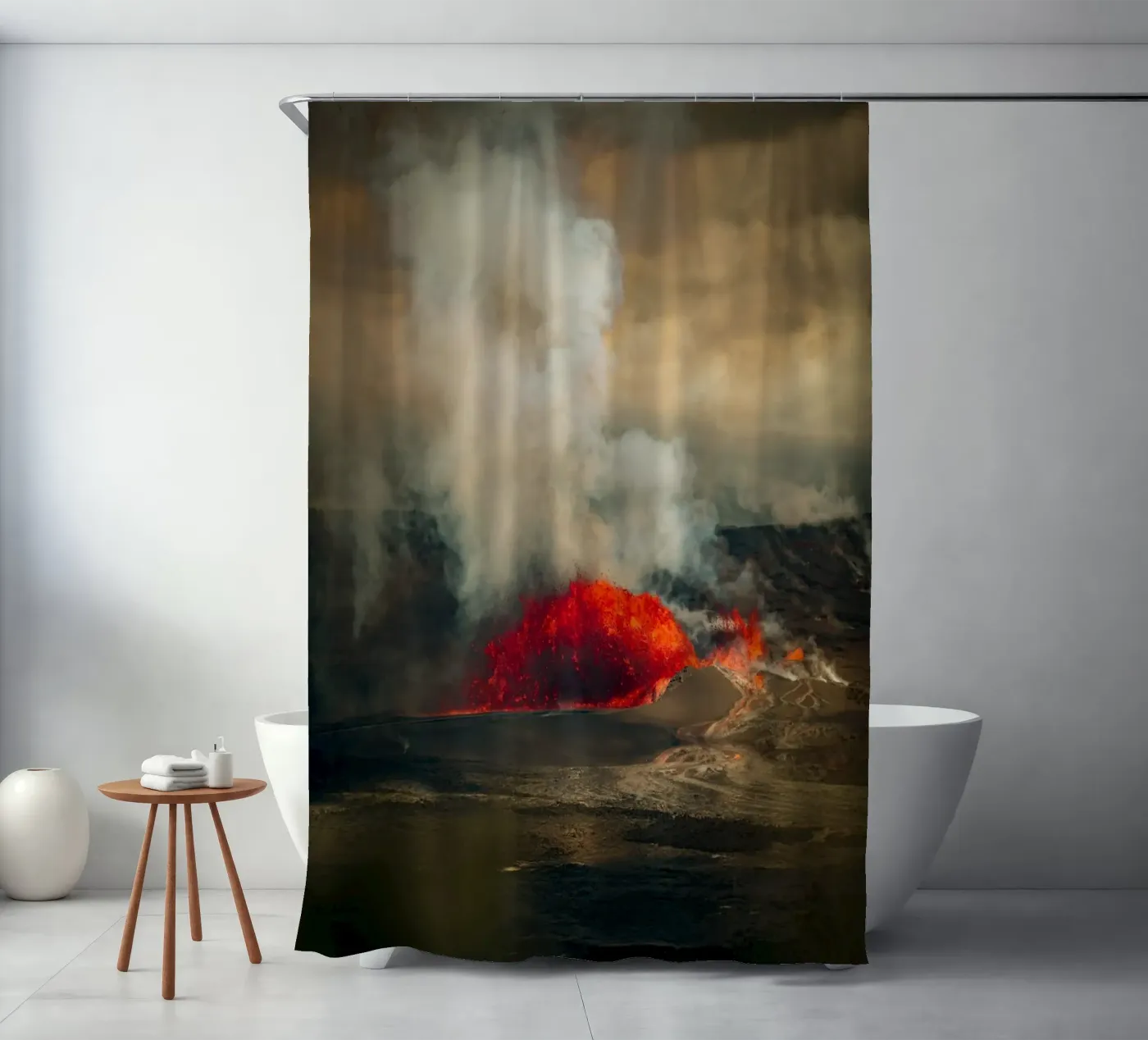 volcano Duschvorhang von Earthly Visions