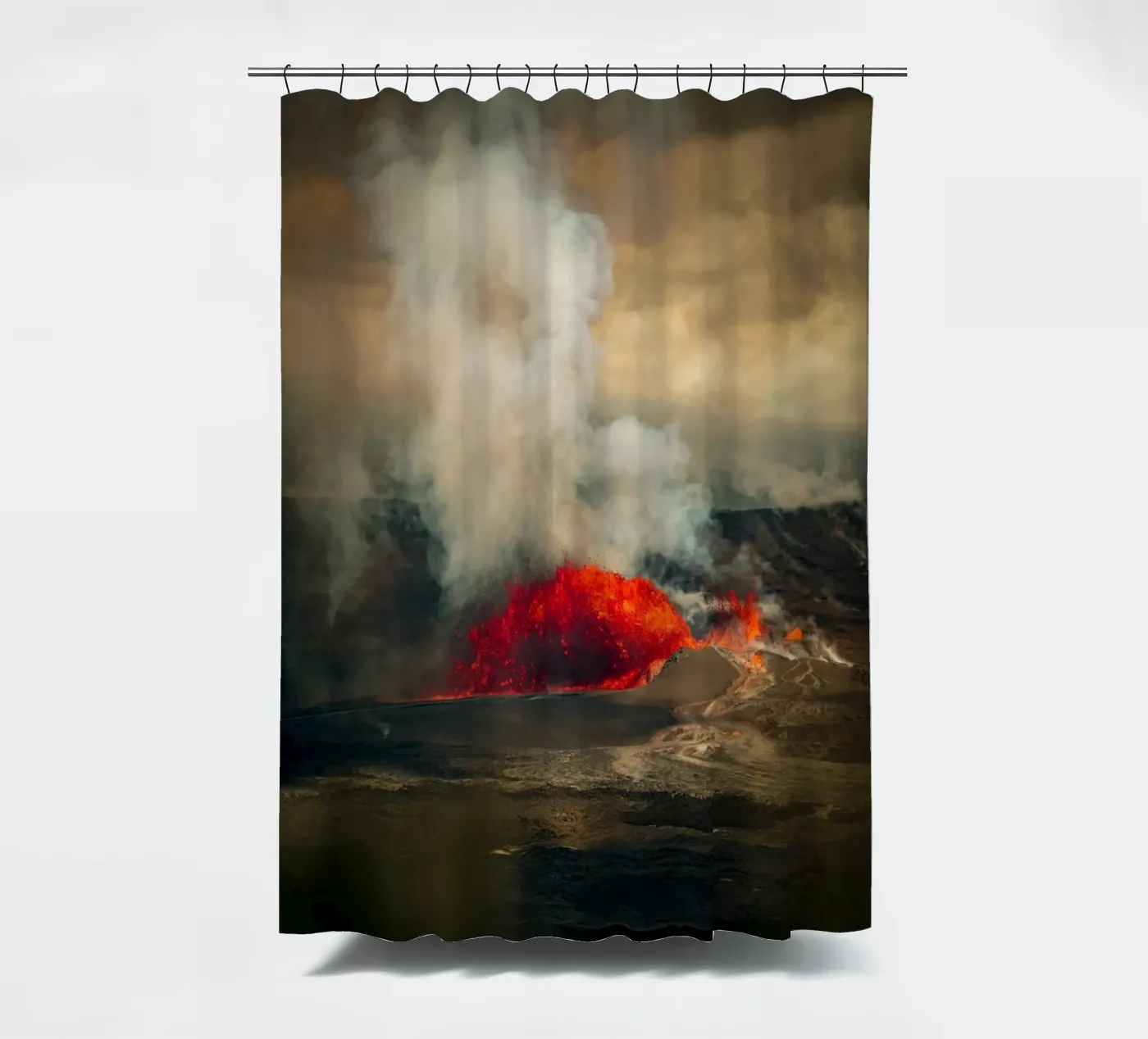 volcano Duschvorhang von Earthly Visions