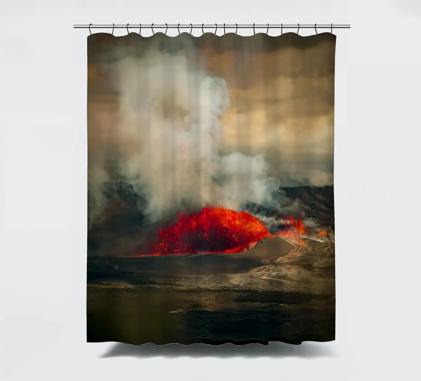 volcano Duschvorhang von Earthly Visions