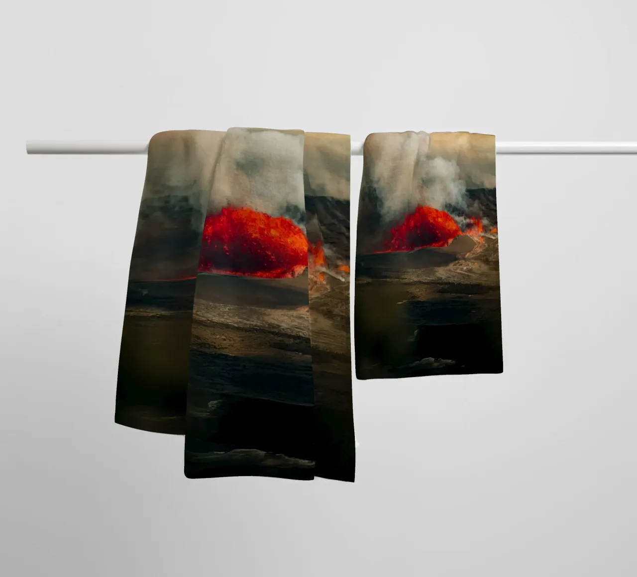volcano towel by Earthly Visions