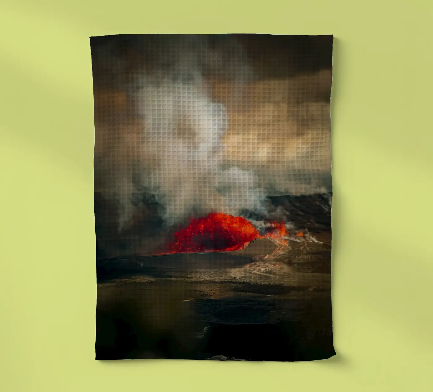 volcano tea towel by Earthly Visions