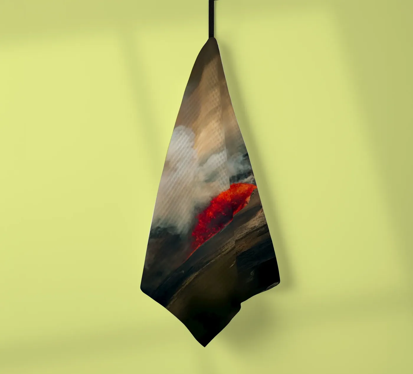 volcano tea towel by Earthly Visions