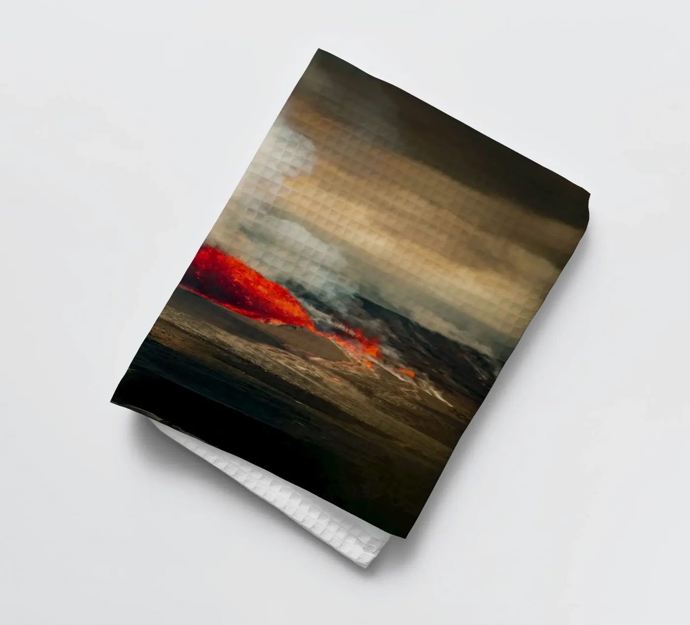 volcano tea towel by Earthly Visions