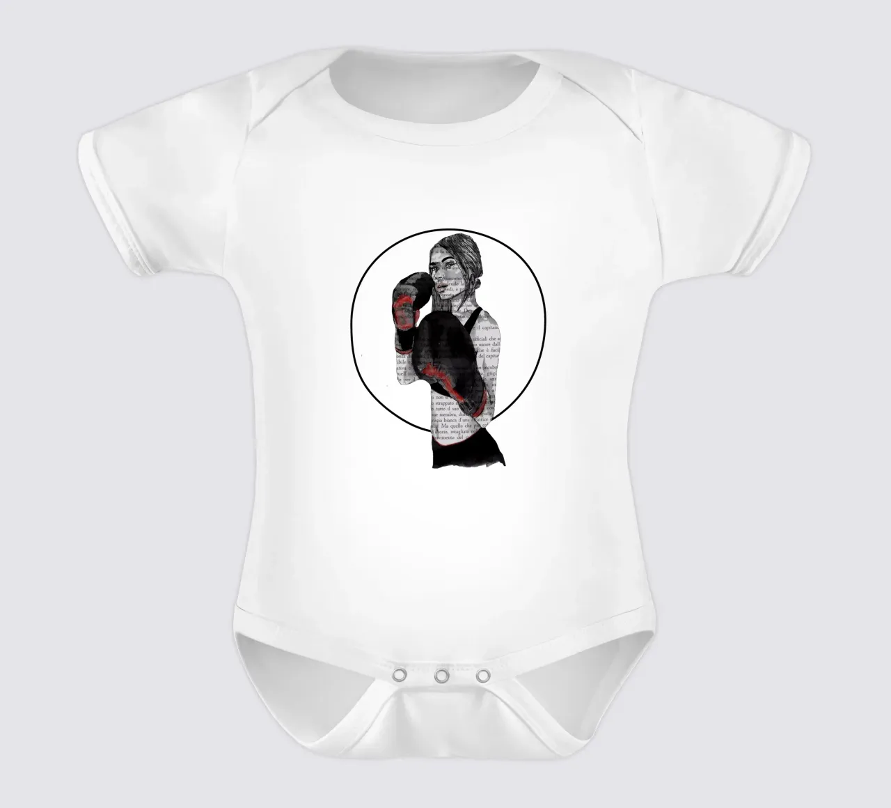 Ragazza boxe body neonato maniche corte da LaylaOzFun