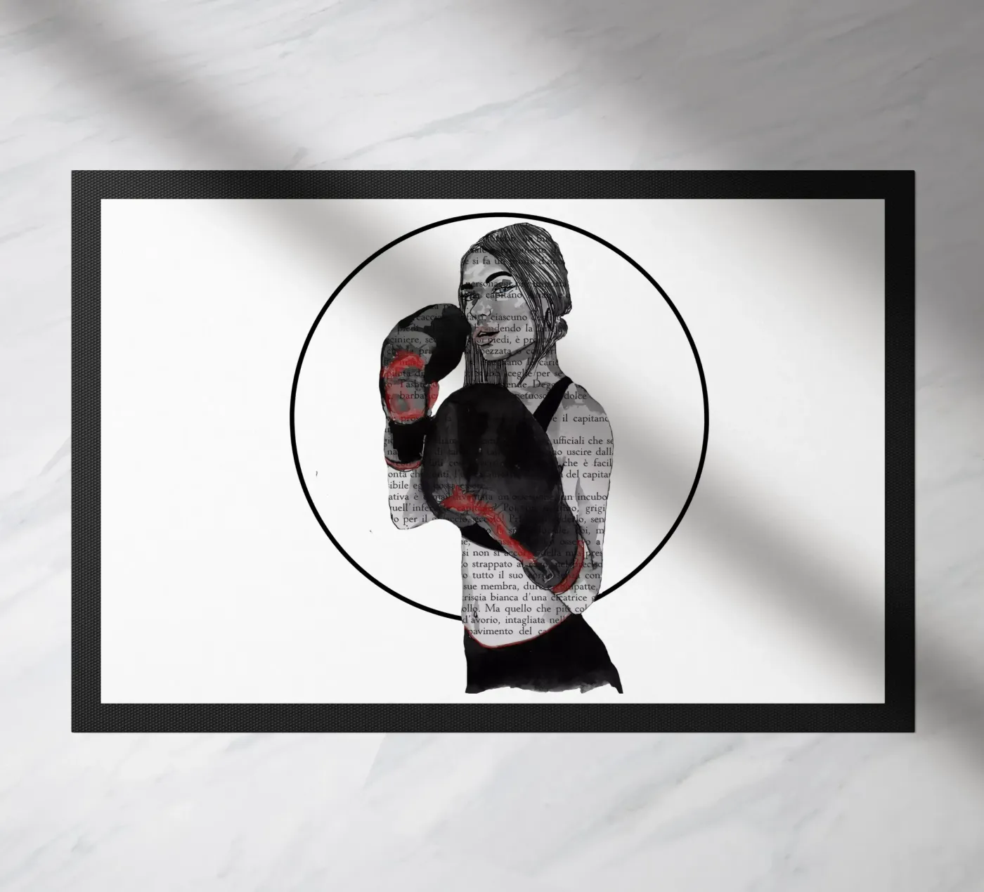 Girl boxe doormat by LaylaOzFun