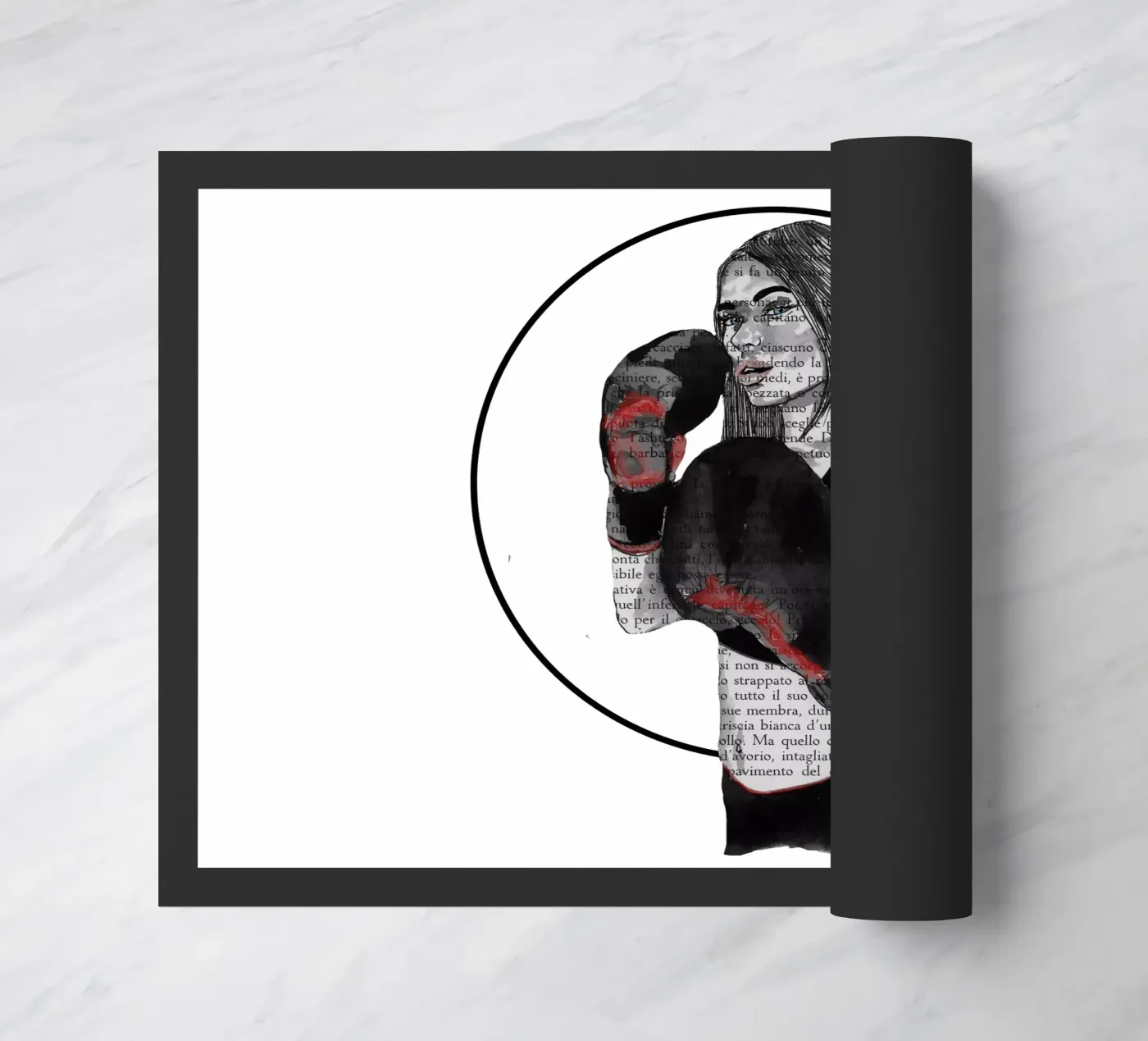 Girl boxe doormat by LaylaOzFun